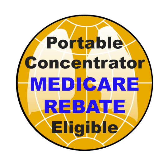 Medicare Logo Medicare Eligible portable oxygen concentrator
