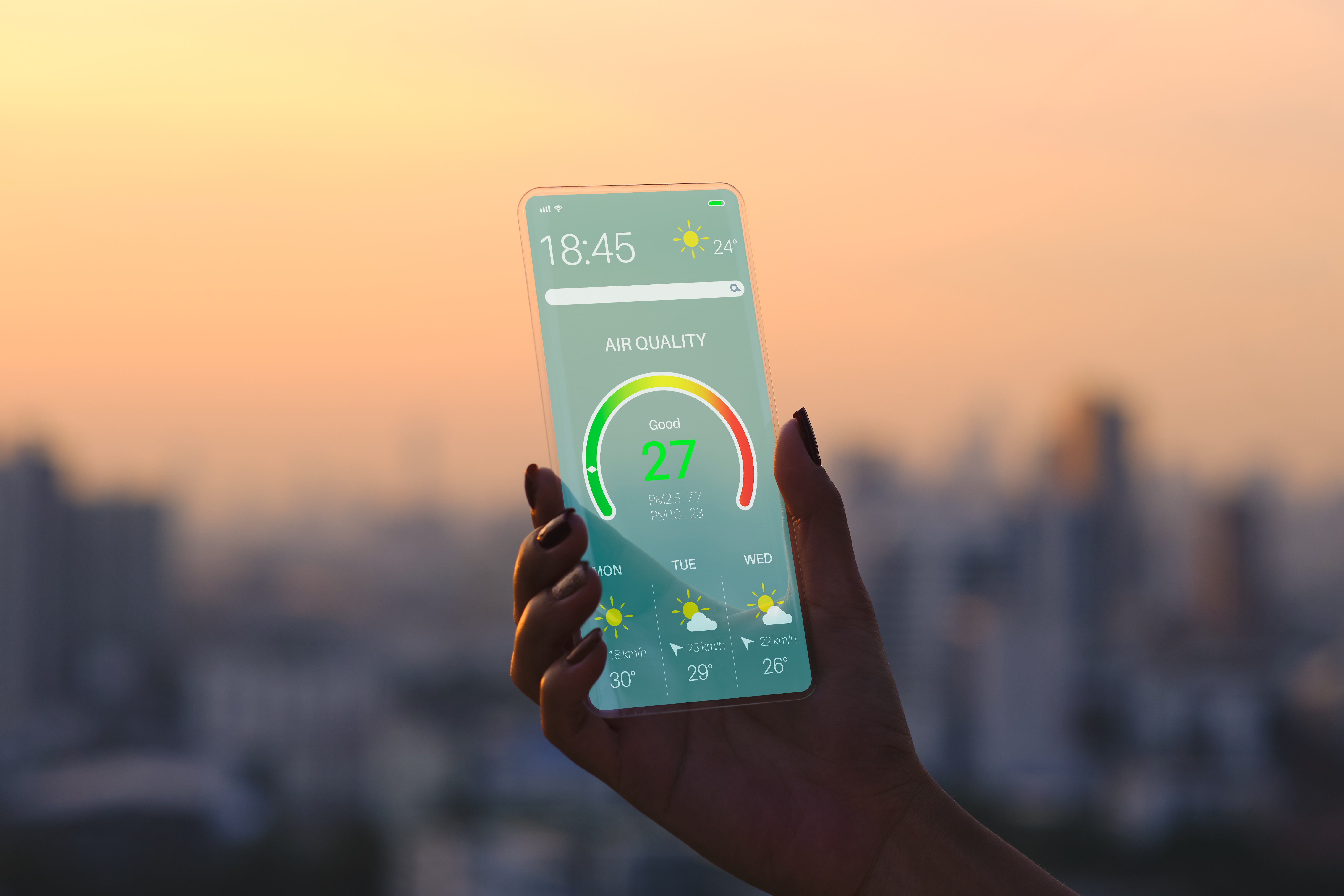 respiratory patients check air quality